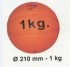 Druckbarer Medizinball - Durchmesser 210 mm - Gewicht 1 kg